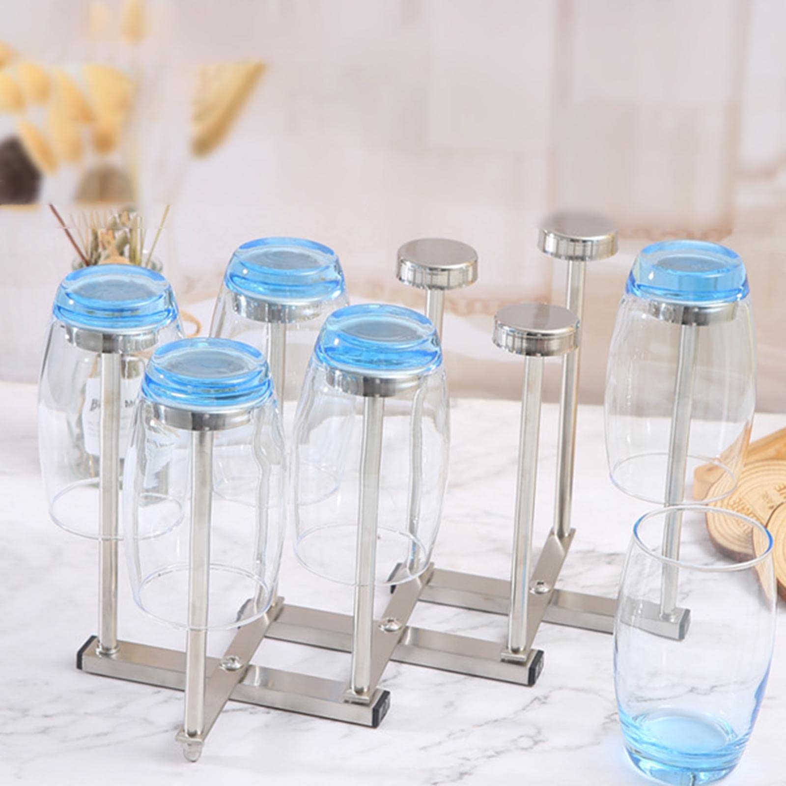 LOOM TREE® 8-Cup Drying Rack Stand for Coffee Cups, Kitchen & Restaurant Tabletop Organizer | Space-Saving Coffee Cup Holder for Kitchen, Dining & Bar Storage | Perfect for Home, Cafe, and Office Use