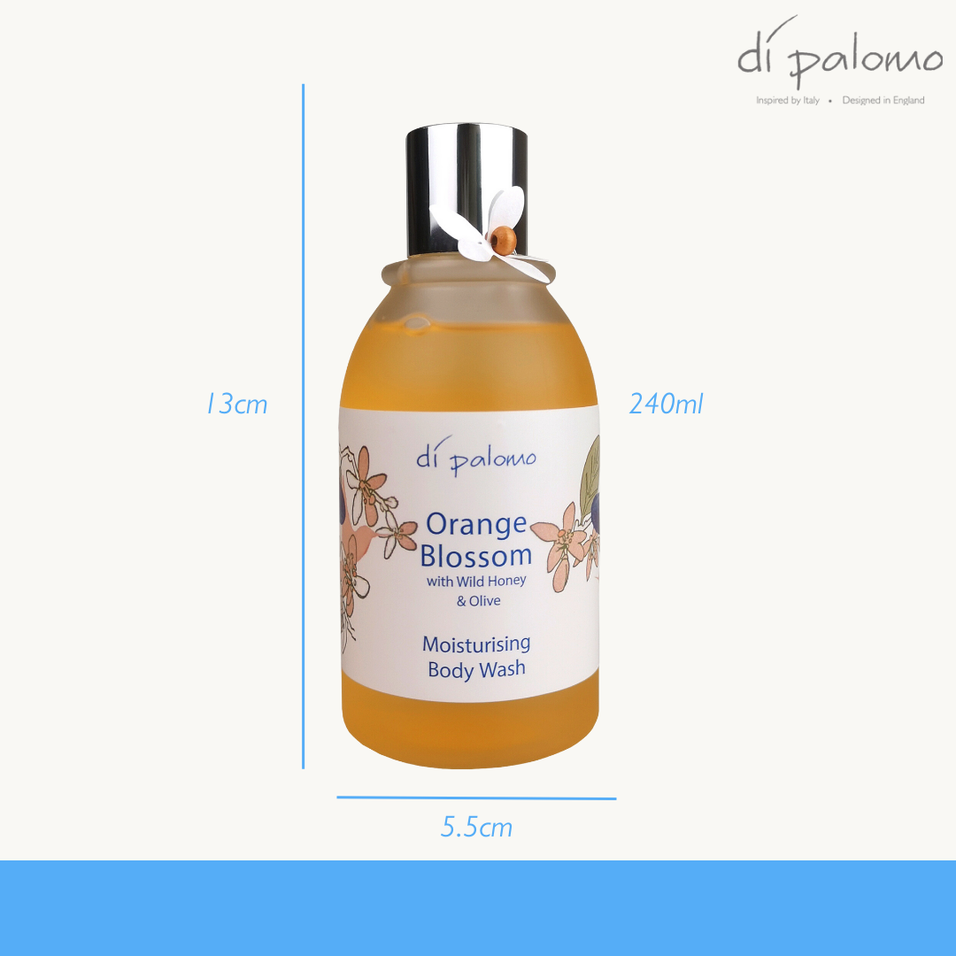 Di Palomo Orange Blossom Body Wash 240ml - Refreshing Citrus Scent for Daily Shower & Spa-Like Experience at Home
