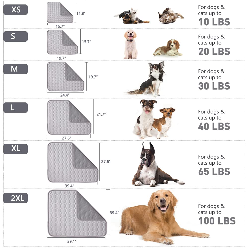 Pawstripe Dog Cooling Mat - Breathable Summer Cooling Pad for Dogs & Cats, Ice Silk Self-Cooling Pet Blanket - Washable Puppy & Kitten Cool Mat for Kennel, Crate, Bed, Outdoor Use - Perfect for Hot Weather & Indoor Pet Comfort