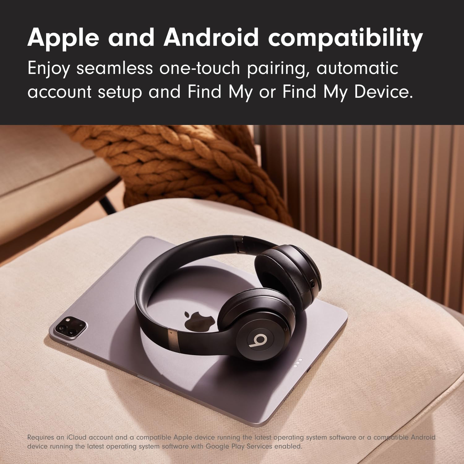 Beats Solo 4 Wireless Bluetooth On-Ear Headphones - 50H Battery, Apple & Android Compatible, Noise Isolation - Matte Black for Workout, Travel & Music Lovers