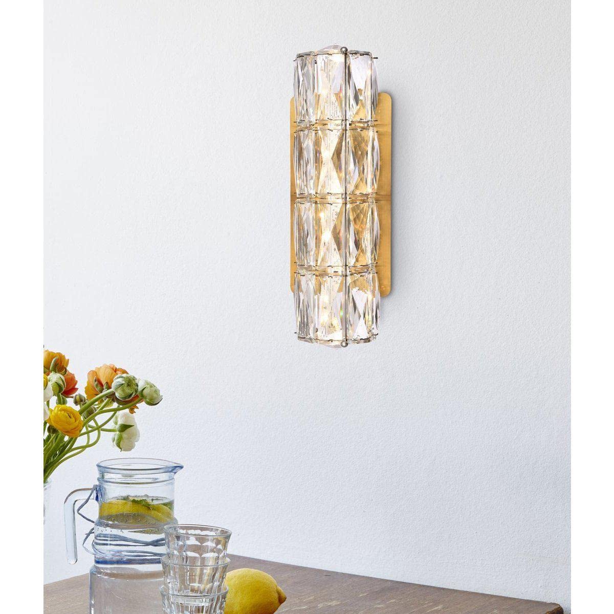 12 Inch Gold LED Linear Wall Sconce - Modern Indoor Lighting Fixture for Living Room, Bedroom & Hallway Decor