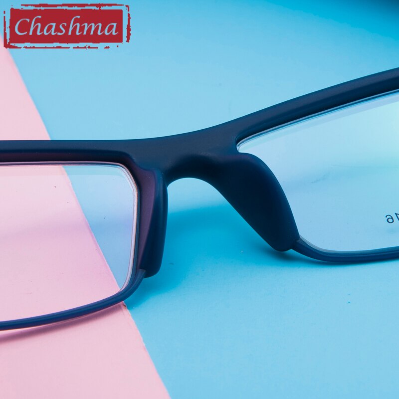 Titanium Full Rim Rectangular Sports Eyeglasses for Men - Lightweight Durable TR90 Frame - Perfect for Running, Cycling & Outdoor Activities