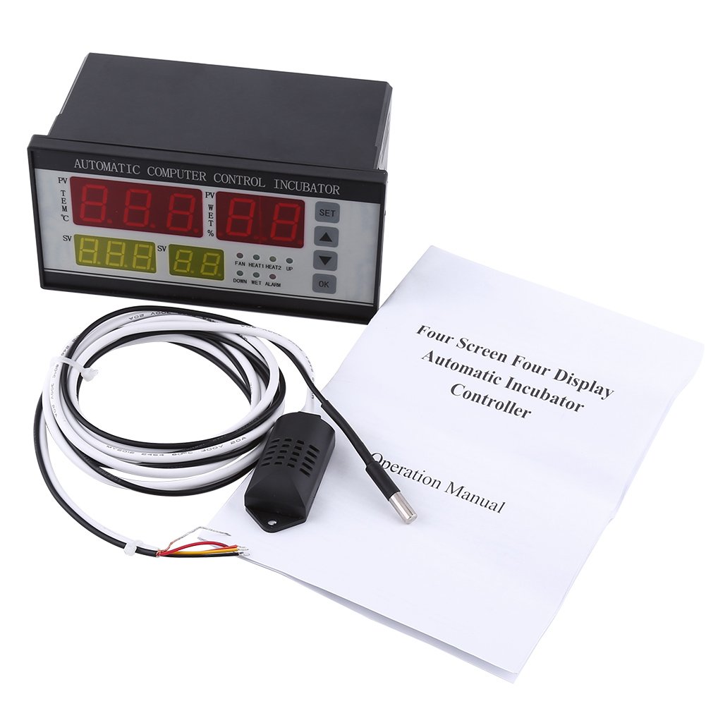 Egg Incubator Controller - Automatic Thermostat for Temperature & Humidity Control | Multi-Functional Poultry Hatchery Equipment for Chicken, Duck, Quail Eggs | Perfect for Farm, Home & Classroom Hatching Projects