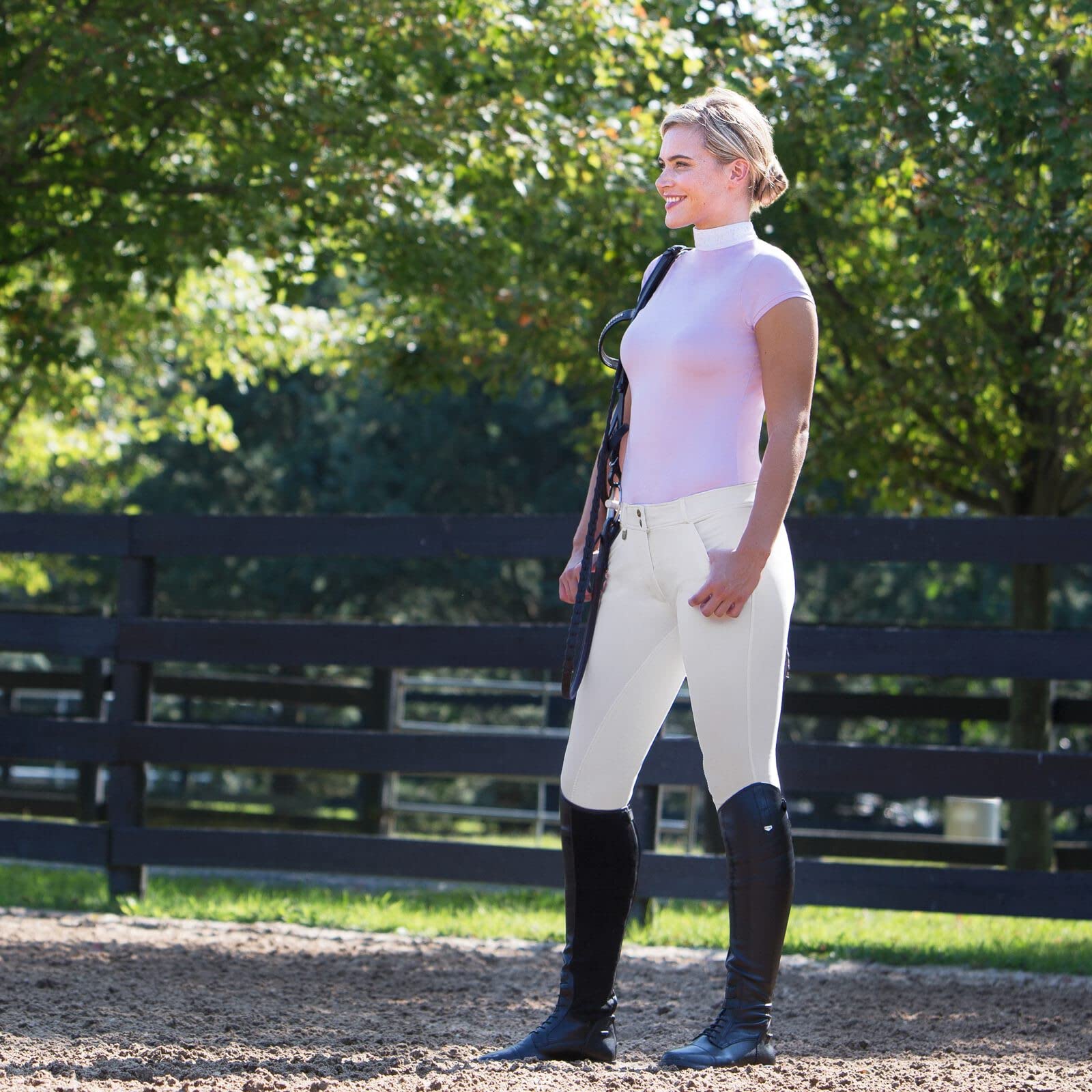 HORZE Grand Prix Women's Classic Full Seat Dressage Breeches - Comfortable Equestrian Riding Pants for Dressage & Horseback Riding