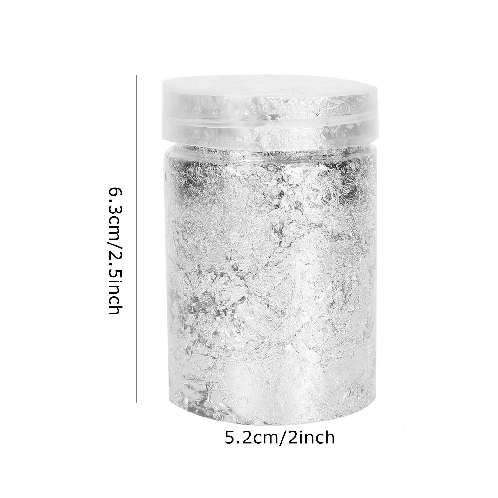 Premium Silver Aluminum Nail Gold Foil Flakes - Professional Nail Art Decoration for Acrylic, Gel & Resin Nails - Perfect for Nail Salons, DIY Manicures & Jewelry Making - Home & Salon Use