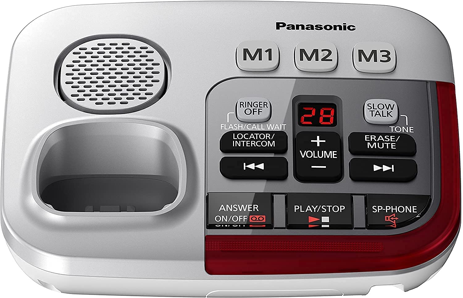 Panasonic KX-TGM450S Cordless Phone with (1) KX-TGMA45S Handset - 50dB Volume Booster, Slow Talk Control, Noise Reduction, Caller ID - Ideal for Seniors & Hearing Impaired - Perfect for Home & Office Use