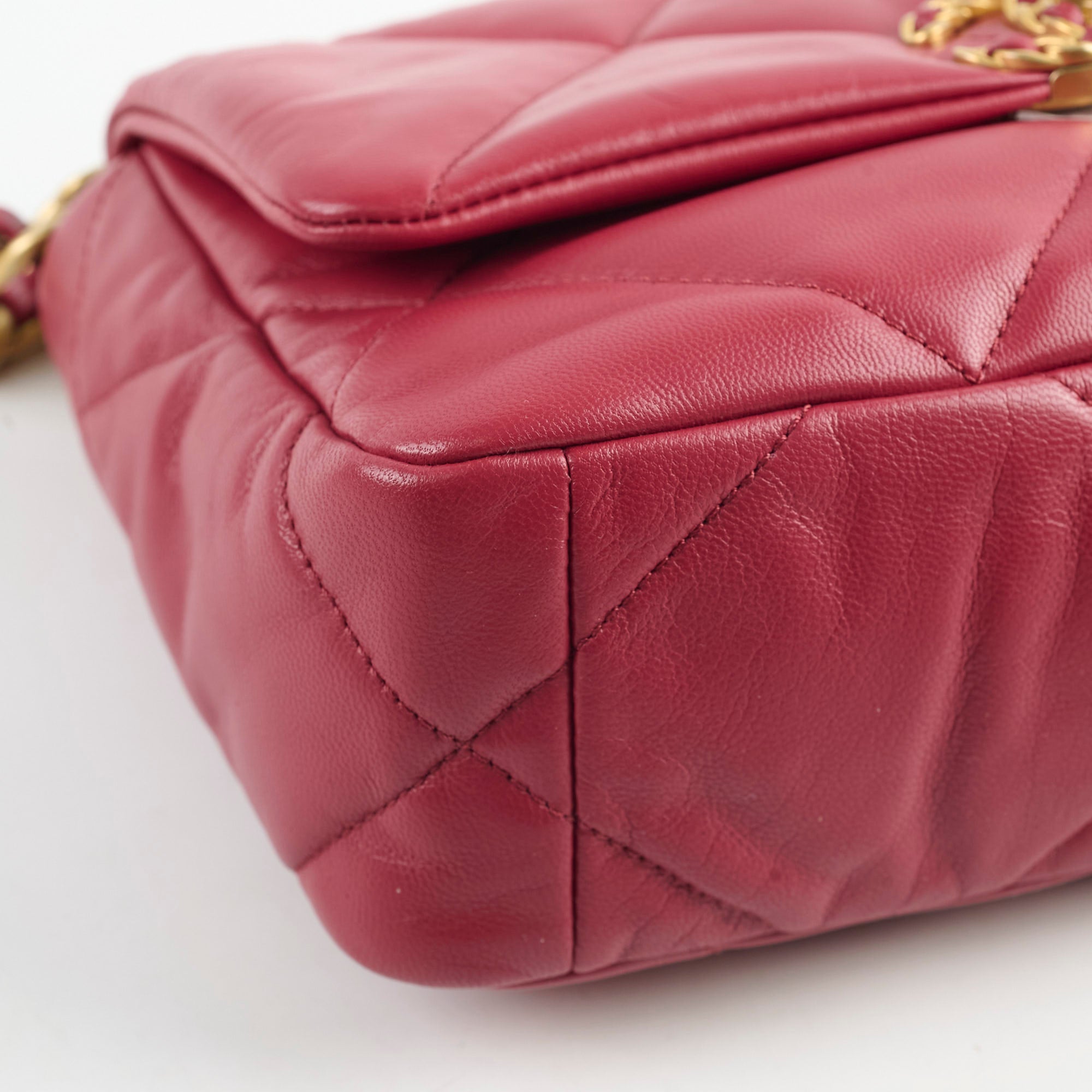 Chanel Small 19 Handbag Dark Red 28 Series - Luxury Crossbody Bag for Women, Perfect for Parties & Evening Events