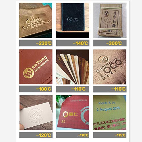 YUNSHINE 110V Digital Foil Hot Stamping Machine - Multi-Function Logo Embosser for Leather, Wood & Paper - Brass Alphabet Letters & Label Bronzing Tool Set (Perfect for DIY Crafts, Branding & Packaging)
