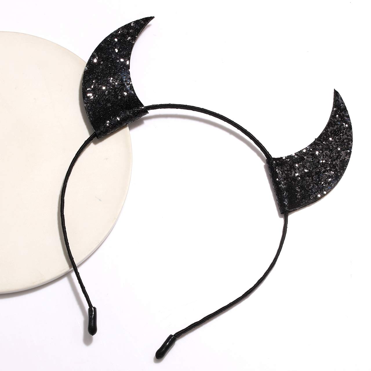 Sparkly Devil Horn Headband - Red & Black Sequins Hair Accessory for Halloween Costume Parties, Cosplay & Festive Events - Perfect for Women & Girls Halloween Outfits