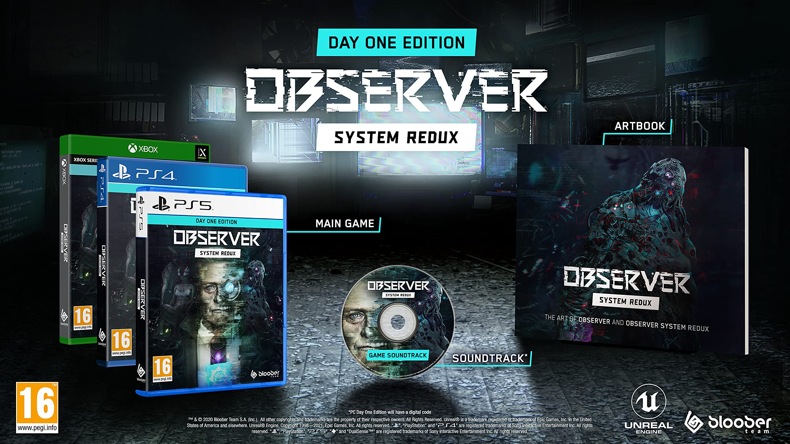 Observer: System Redux - Day One Edition - PS4 Game | Psychological Horror Thriller for PlayStation 4 | Perfect for Horror Fans & Sci-Fi Gamers