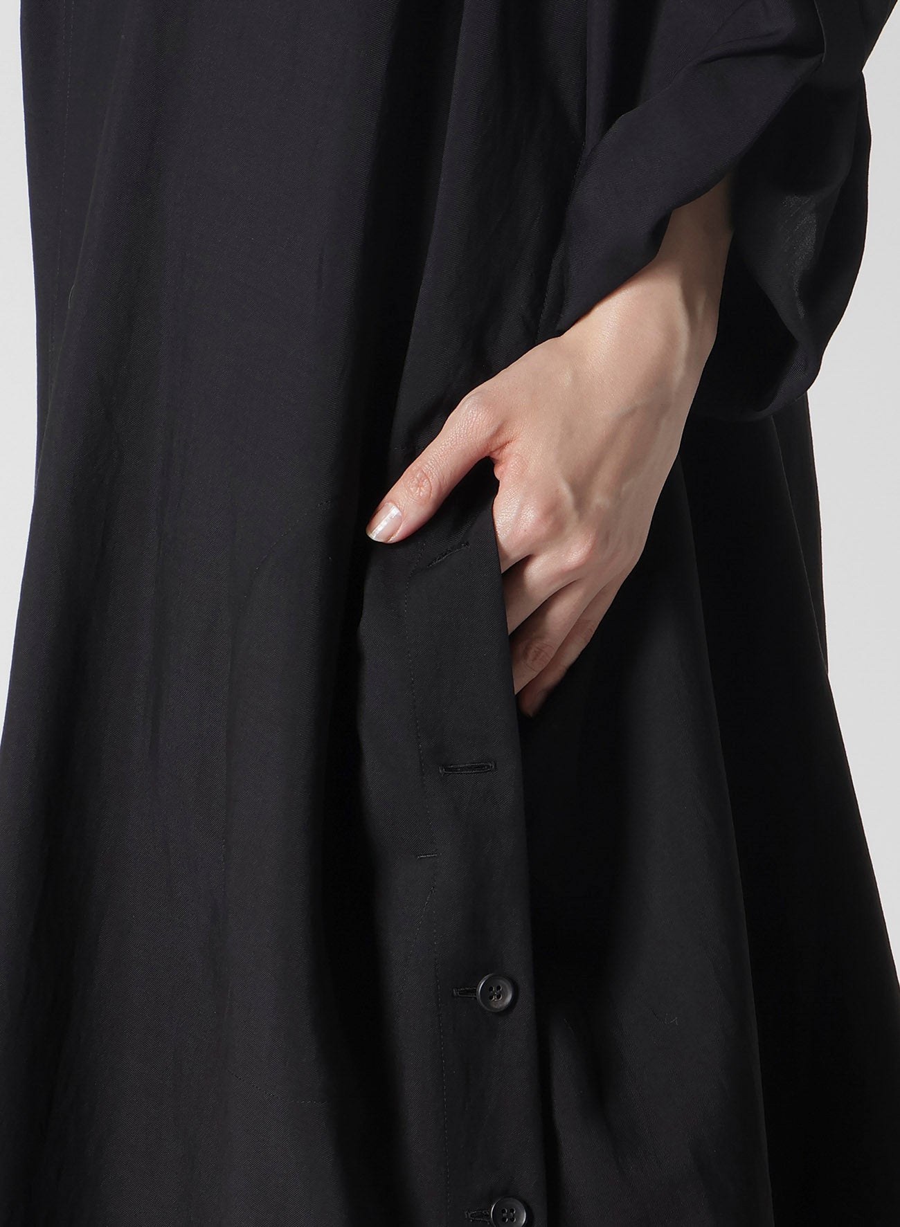 High-Twisted Gabardine Coat with Side Gather Details - Cu/W Fabric for Women | Perfect for Office Wear, Business Meetings & Formal Occasions