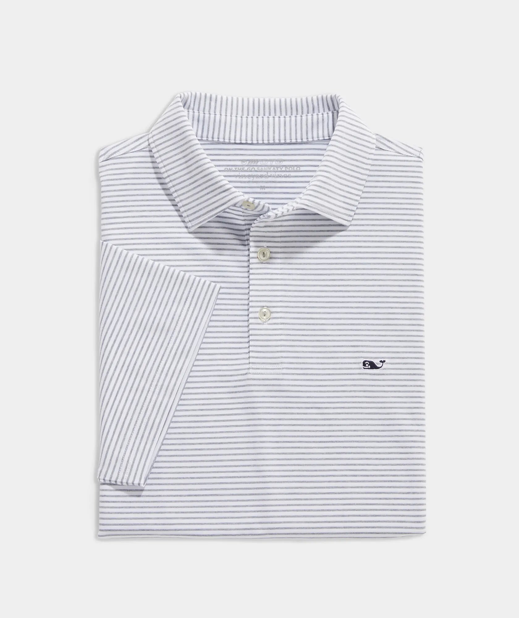 Bradley Men's Stripe Sankaty Polo Shirt - Classic Casual Cotton Knit Top for Golf, Business & Everyday Wear