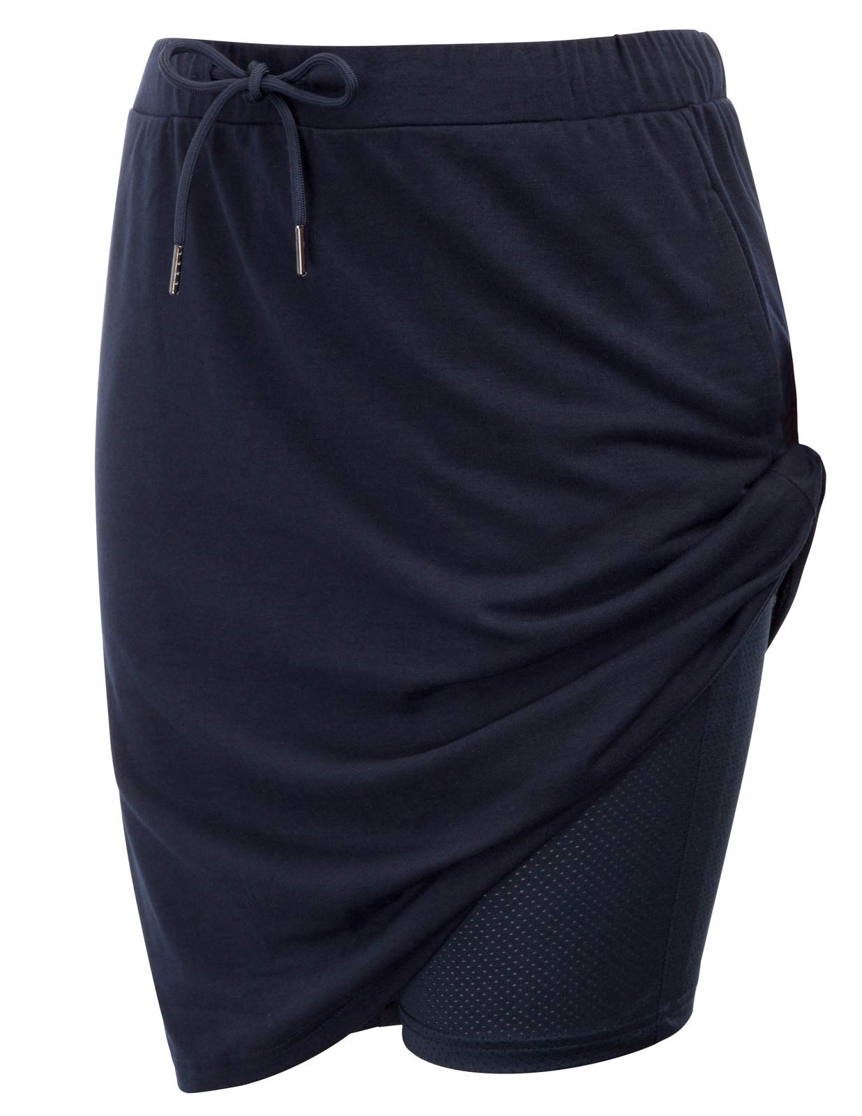 JACK SMITH Women's Stretchy Knee-Length Athletic Skorts with Drawstring Waist & Mesh-Lined Shorts Pockets - Perfect for Running, Tennis, Golf & Casual Wear