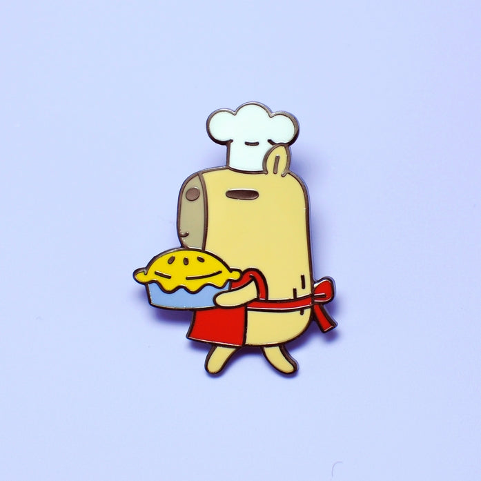 Capybara Baker Pin - Cute Capybara Enamel Lapel Pin for Bakers & Baking Enthusiasts - Perfect for Aprons, Chef Hats & Baking Gifts