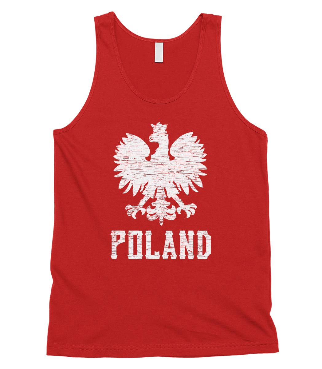 Men's Poland White Eagle Polish Pride Polska Tank Top - Patriotic Muscle Shirt for Gym, Sports & Casual Wear