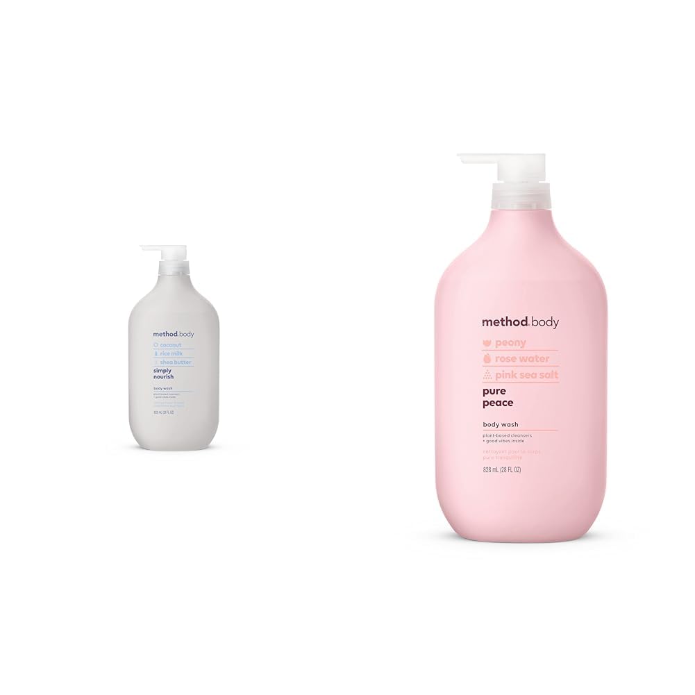 Method Simply Nourish Body Wash - 28 oz | Paraben & Phthalate Free | Vegan & Cruelty-Free | Hydrating Shower Gel for Dry Skin | Perfect for Daily Use & Sensitive Skin Care