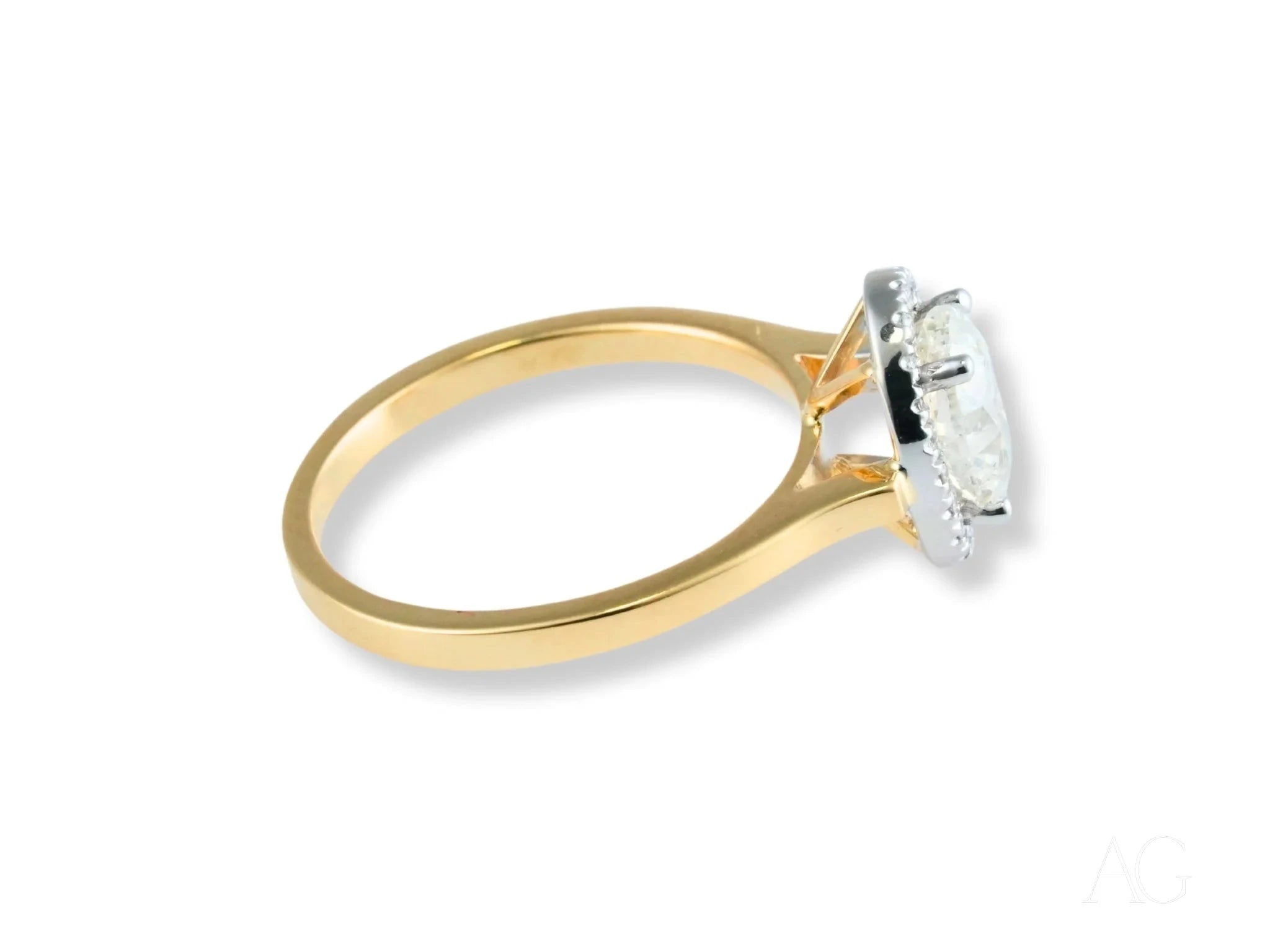 Eternal Halo Engagement Ring - 14K White Gold Diamond Wedding Band for Women | Perfect Proposal, Anniversary & Bridal Jewelry Gift