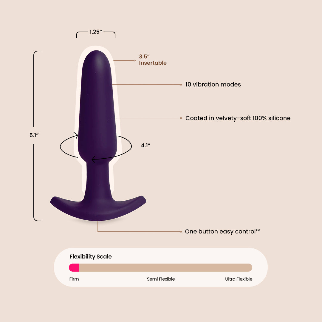 VeDO Bump Rechargeable Anal Vibrator - Powerful & Quiet Prostate Massager for Men & Women | Waterproof & USB Charging for Solo Play & Couples Intimacy