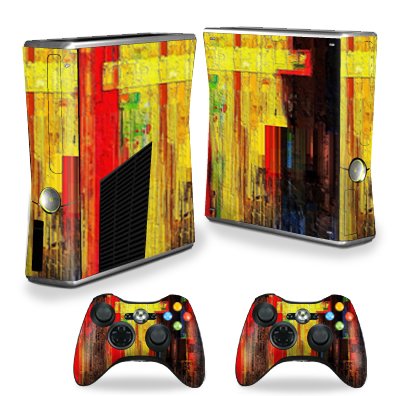MightySkins Custom Vinyl Skin Wrap for Xbox 360 S Slim Console & 2 Controllers - Wood Grain Design - Protective Decal Cover - Perfect for Gaming Setups & Personalized Console Protection