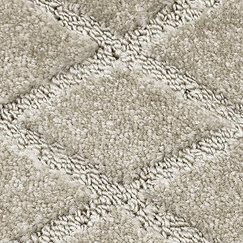 Cream Gray Diamond Trellis