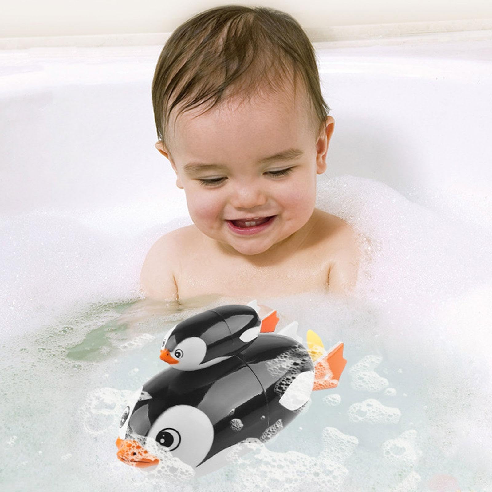 Penguin Swimming Bath Toy for Babies & Toddlers - Wind Up Water Toy for Bathtub, Pool & Playtime | Fun Bathing & Swimming Penguin & Turtle Toys for Kids
