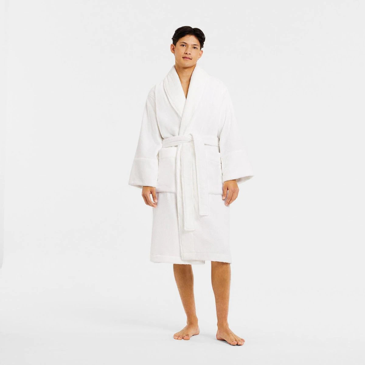 Sheridan AVEN Australian 100% Cotton Bath Robe - Soft & Absorbent White Bathrobe for Women & Men - Perfect for Spa, Hotel, and Home Relaxation