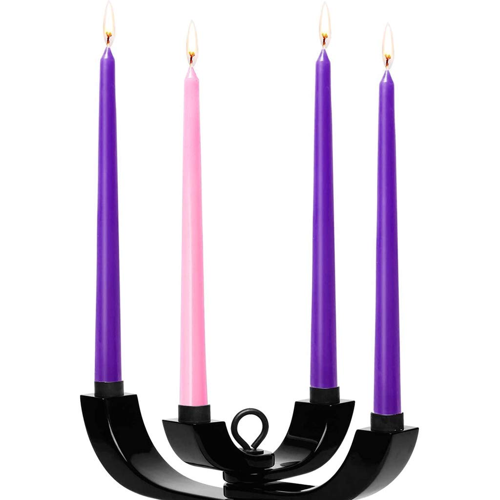 SOFEA Unscented Taper Candles - Set of 4 Long White Candles for Advent, Christmas, Church, Wedding & Home Decor - Perfect for Holiday Celebrations, Dinner Parties & Romantic Ambiance