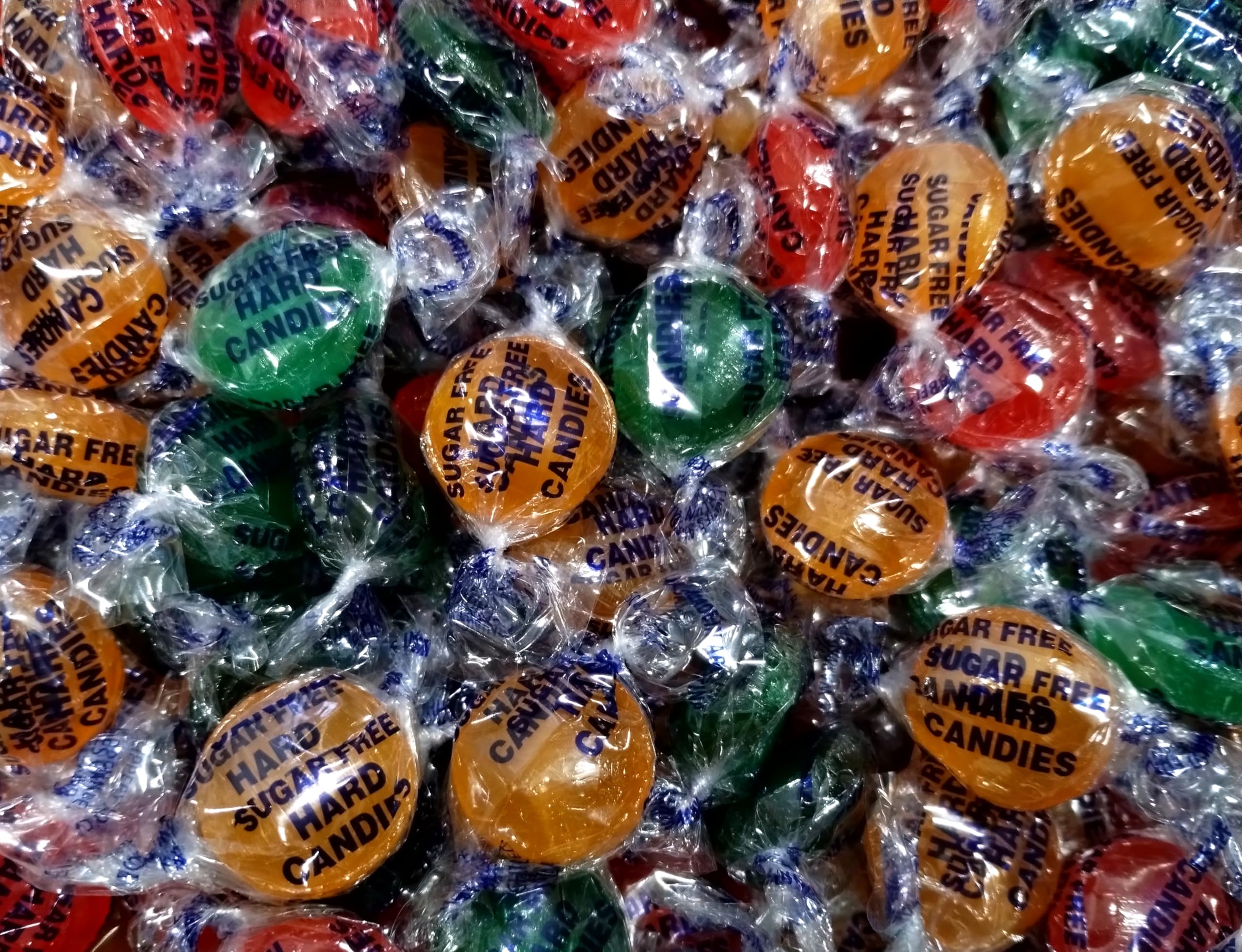 Sugar Free Assorted Fruit Hard Candy Buttons - 2 lbs Bulk Individually Wrapped Candies for Parties, Gifts & Office Snacks | Low-Calorie Keto-Friendly Treats