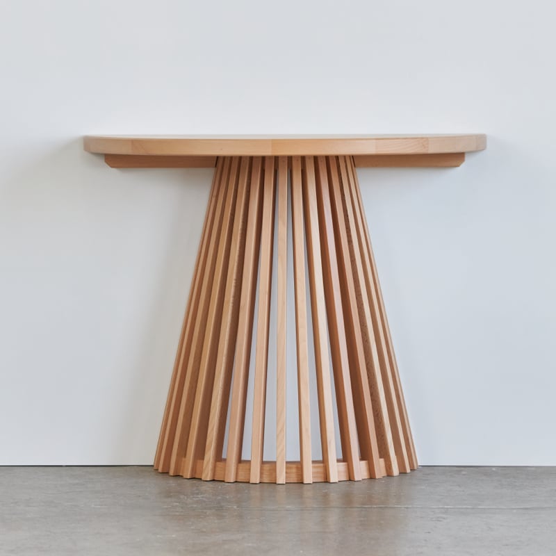Sustainable Zero Waste Entryway Table - Eco-Friendly Wooden Console for Hallway & Foyer Organization | Perfect for Small Space Living & Minimalist Home Decor