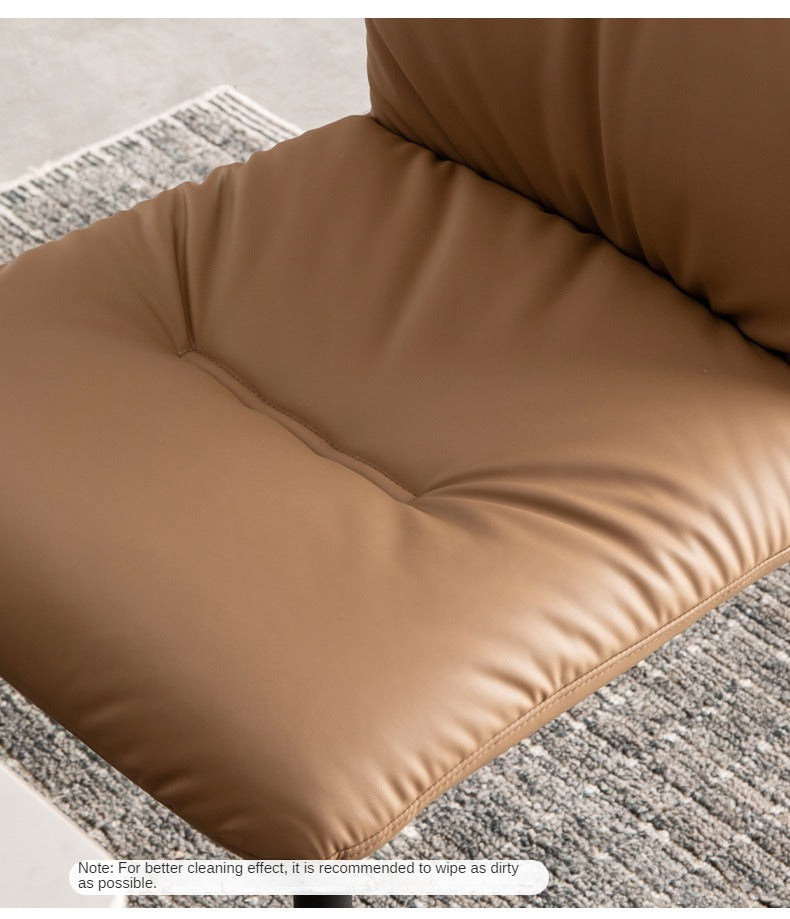 Premium Organic Leather Soft Chairs - Set of 4 for Living Room, Dining Room & Office - Comfortable Modern Seating Furniture for Home & Workspace