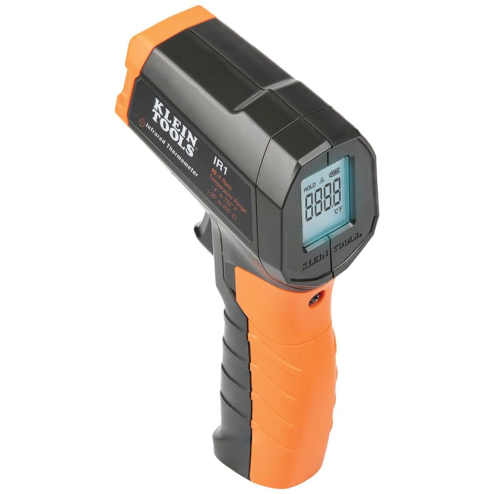 Klein Tools IR1 Non-Contact Infrared Thermometer & NCVT1P Voltage Tester Kit - Digital Temperature Gun for HVAC, Electrical, Automotive & Home Use