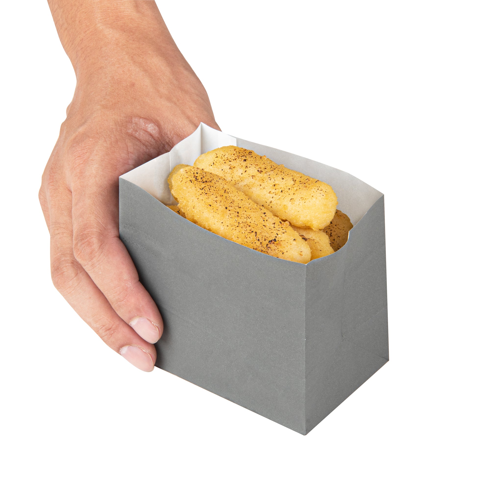 Premium Gray Paper Snack Bags 4.25
