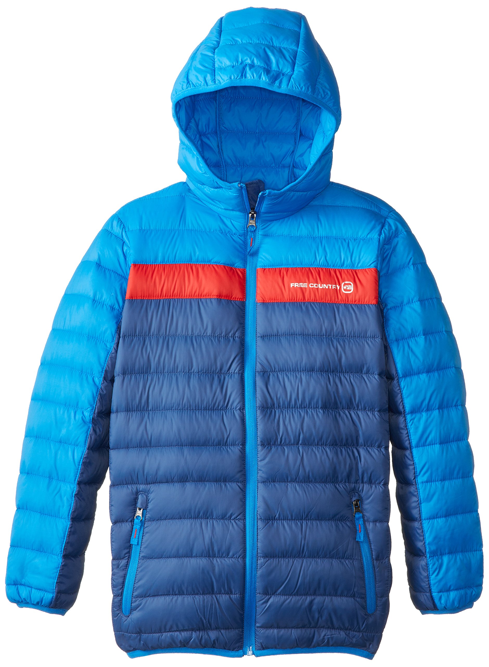 Free Country Little Boys' Down Packable Jacket - Lightweight Warm Winter Coat for Kids Outdoor Activities, Hiking & School