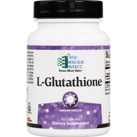 OrthoMolecular Products L-Glutathione Supplement - 500mg Capsules for Immune Support & Antioxidant Benefits | Boost Skin Health & Detoxification | Ideal for Daily Wellness & Anti-Aging Routine