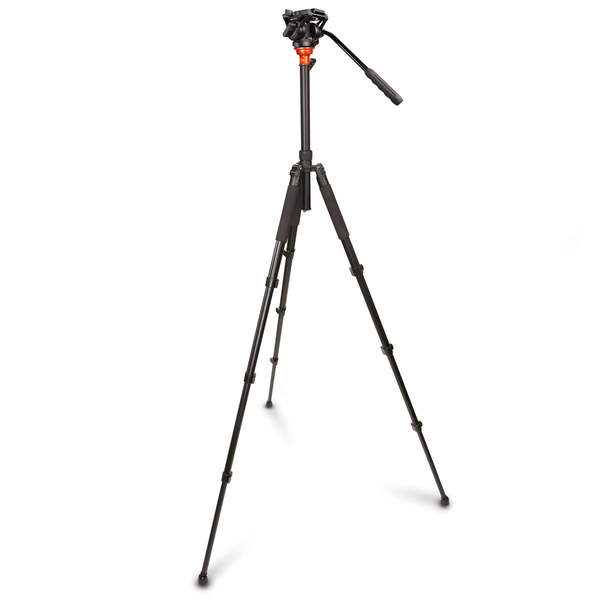Padcaster 4-Section Carbon Fiber Tripod & Monopod with Fluid Head - Professional Video & Photography Equipment for Vloggers, YouTubers and Content Creators - Perfect for Outdoor Shooting, Live Streaming and Studio Work