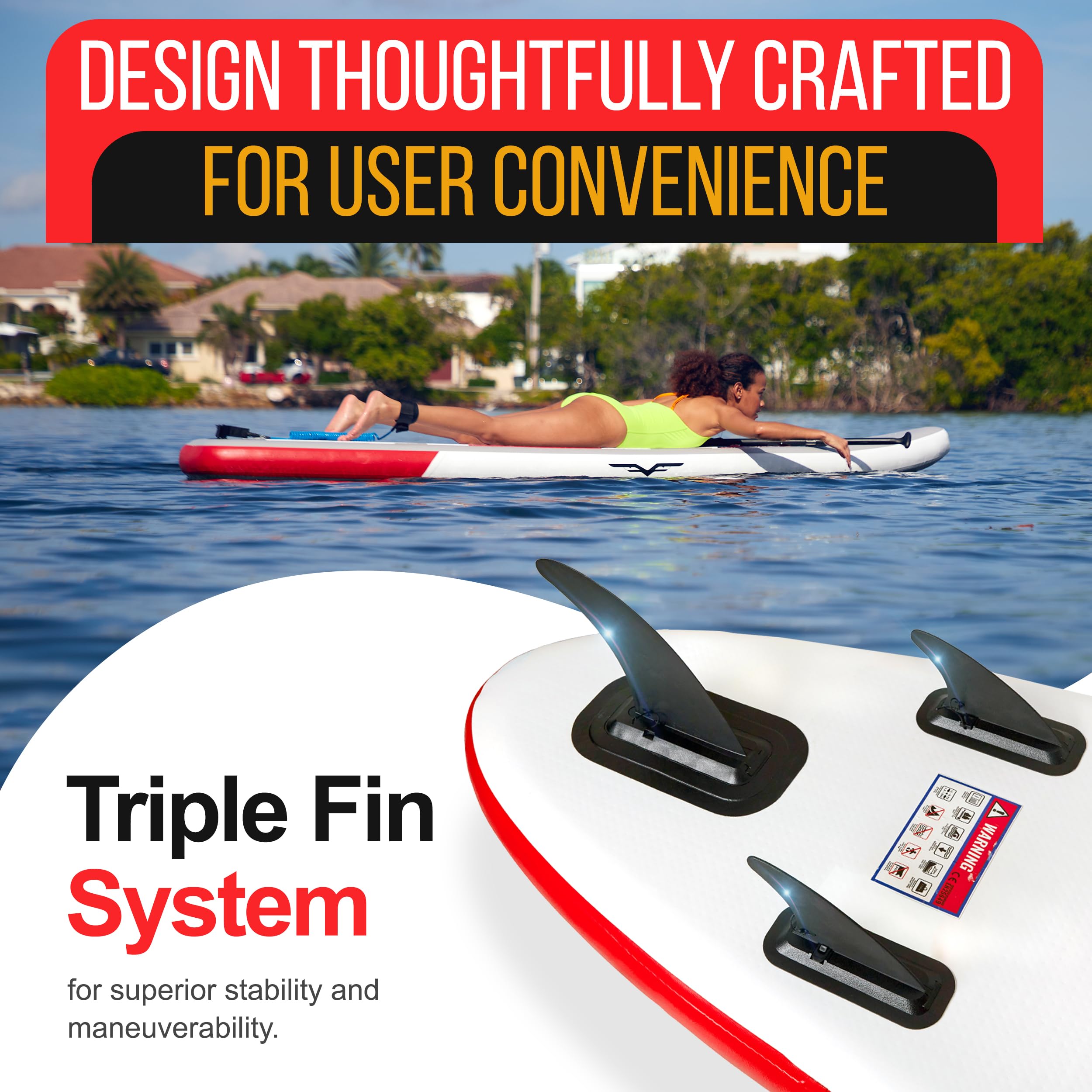 Premium 10' Stand Up Paddle Board (SUP) with Complete Accessories Kit - Non-Slip Deck, Waterproof Bag, Leash, Adjustable Paddle & Hand Pump - Perfect for Yoga, Fishing & Ocean Recreation