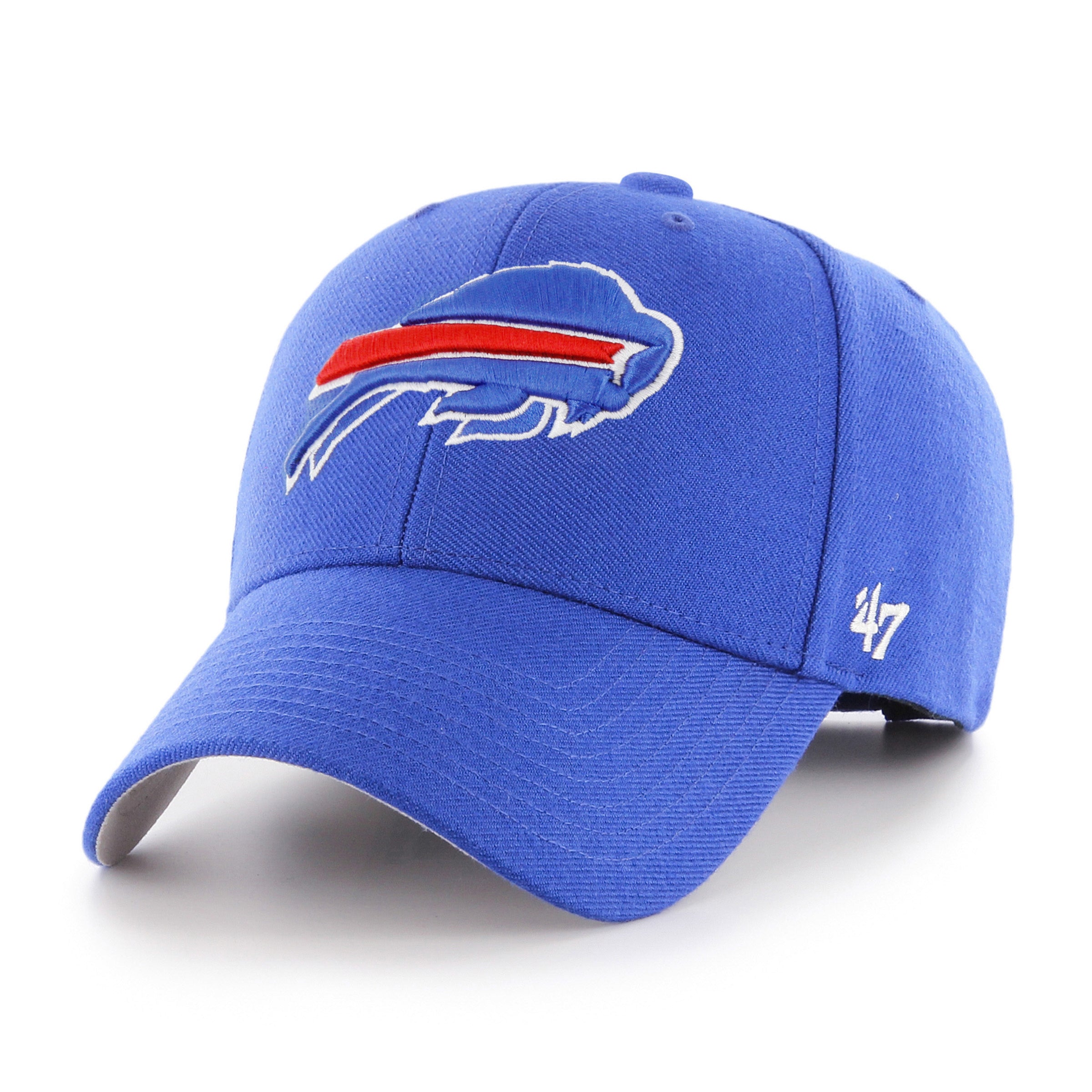 47 Brand Buffalo Bills MVP Adjustable Hat - Official NFL Team Logo Snapback Cap for Men & Women, Comfortable & Stylish in Sonic Blue - Perfect for Game Day, Tailgating & Sports Fan Gifts