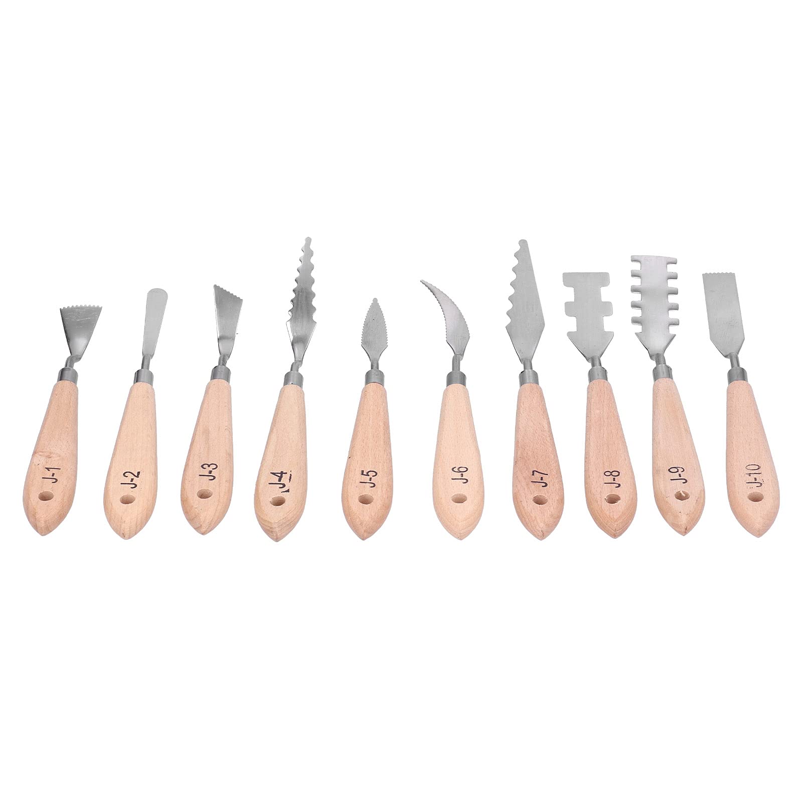 10 Pcs Professional Oil Painting Palette Knives Set - Stainless Steel Paint Scrapers & Mixing Tools for Oil & Acrylic Painting - Perfect for Artists, Canvas Texture Creation & Color Blending