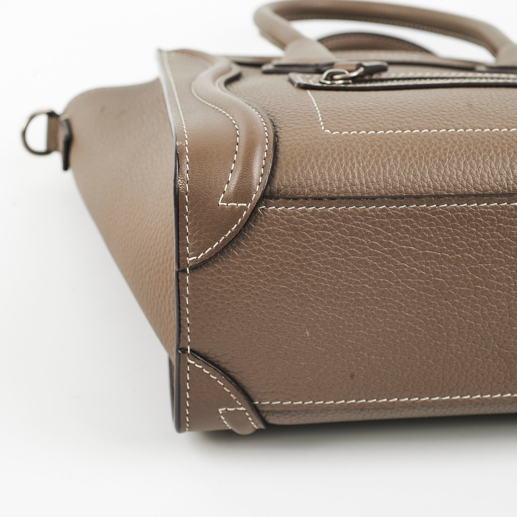 Celine Luggage Nano Taupe Small Leather Crossbody Bag - Luxury Designer Handbag for Women | Perfect for Work, Travel & Everyday Use
