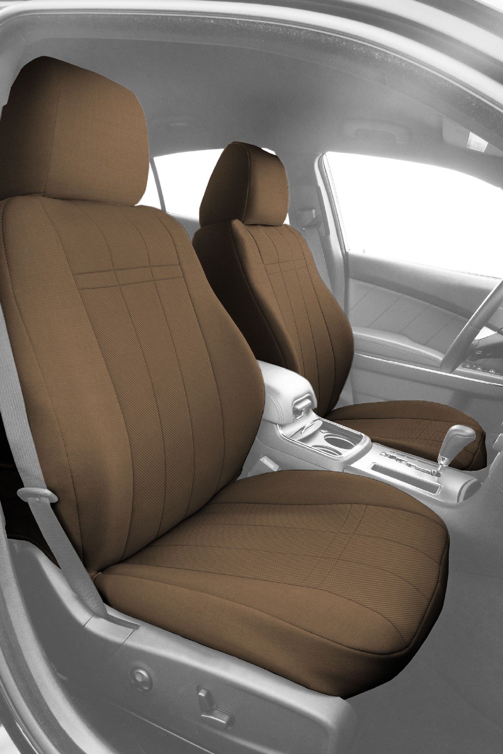 Premium CalTrend EuroSport Seat Covers for 2010-2013 Volkswagen Golf & GTI - Beige Insert & Trim - Perfect for Sports Cars & Daily Commuting