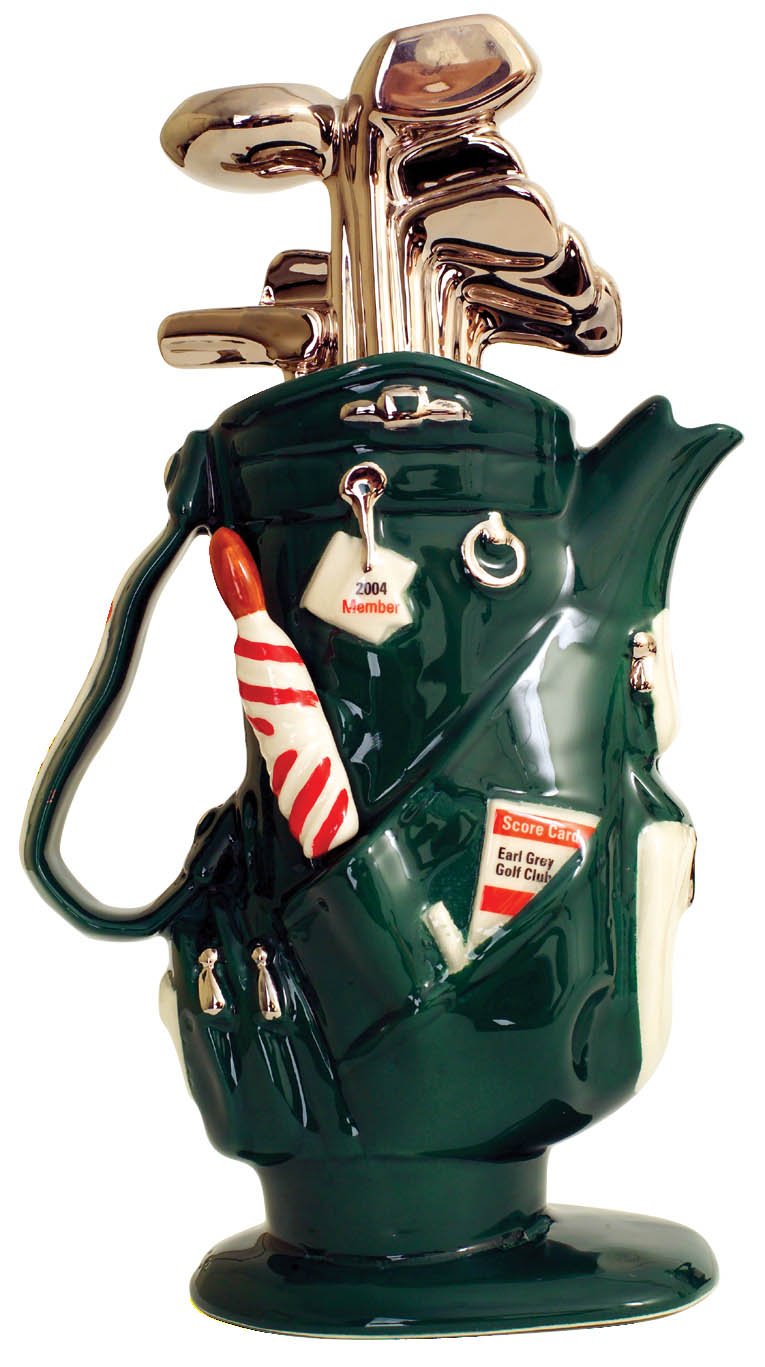 Premium Golf Bag Teapot - 18oz Green Ceramic Teapot with Infuser | Perfect for Golf Lovers, Tea Parties & Outdoor Picnics