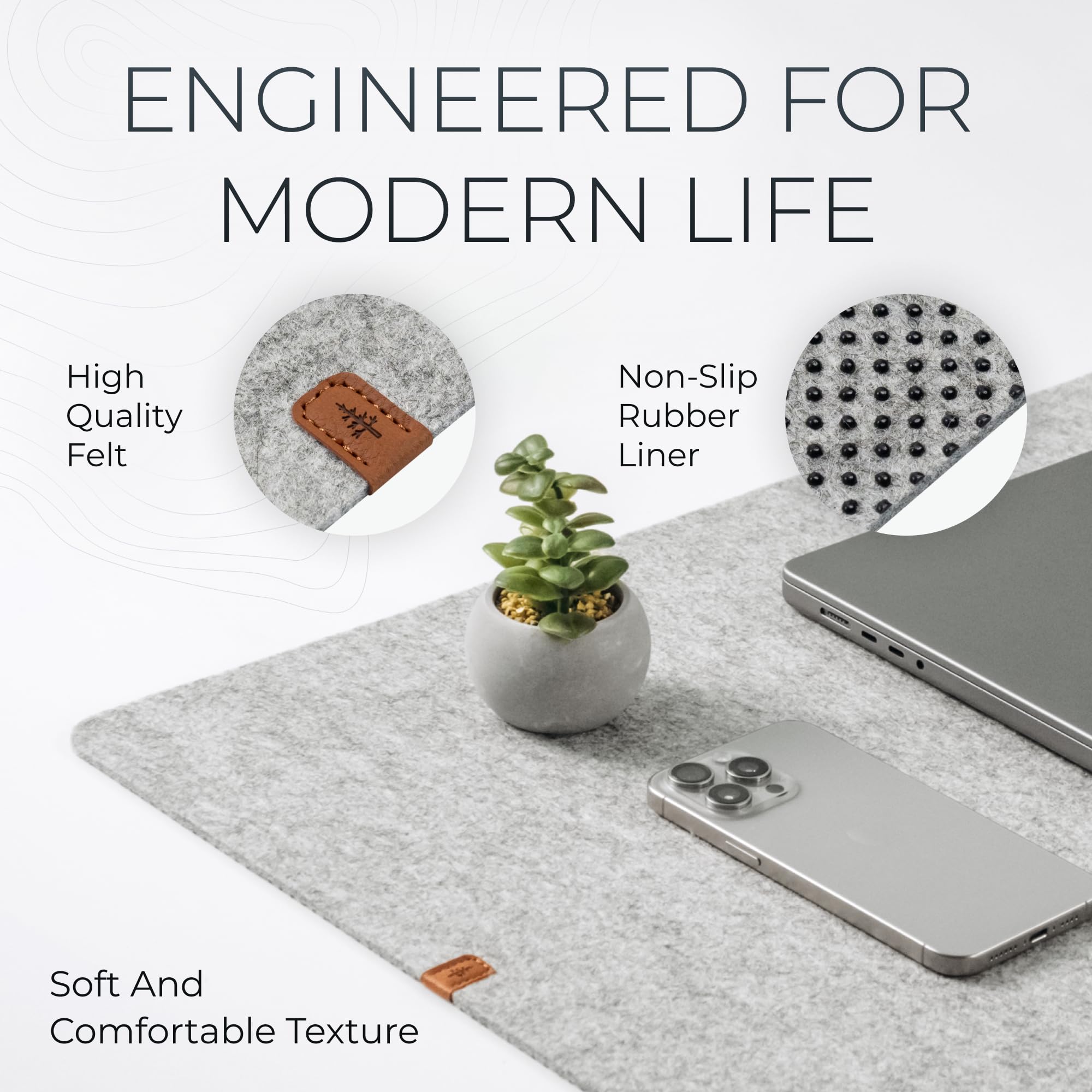 Nordik Large Felt Desk Mat - 35