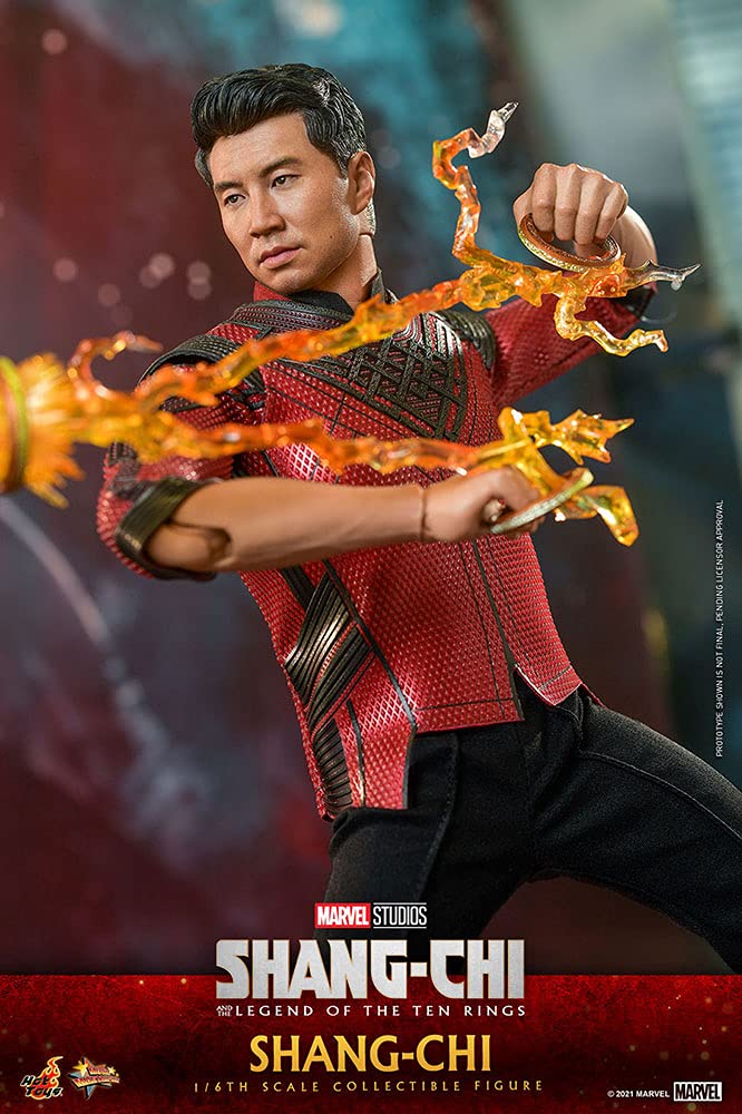 Hot Toys 1:6 Scale Shang-Chi Action Figure - Shang-Chi and The Legend of The Ten Rings Collectible Doll with Red Outfit | Perfect for Marvel Fans, Display & Gift Giving