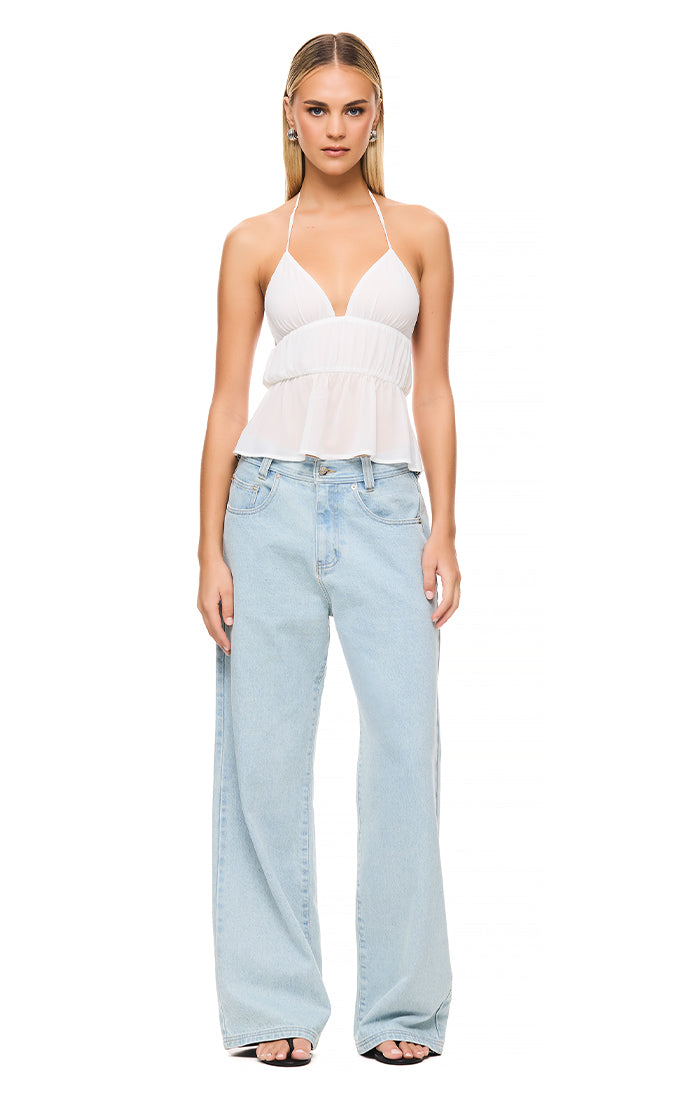 The Odette White Top - Women's Elegant Blouse for Casual & Office Wear | Perfect for Everyday Outfits & Professional Looks