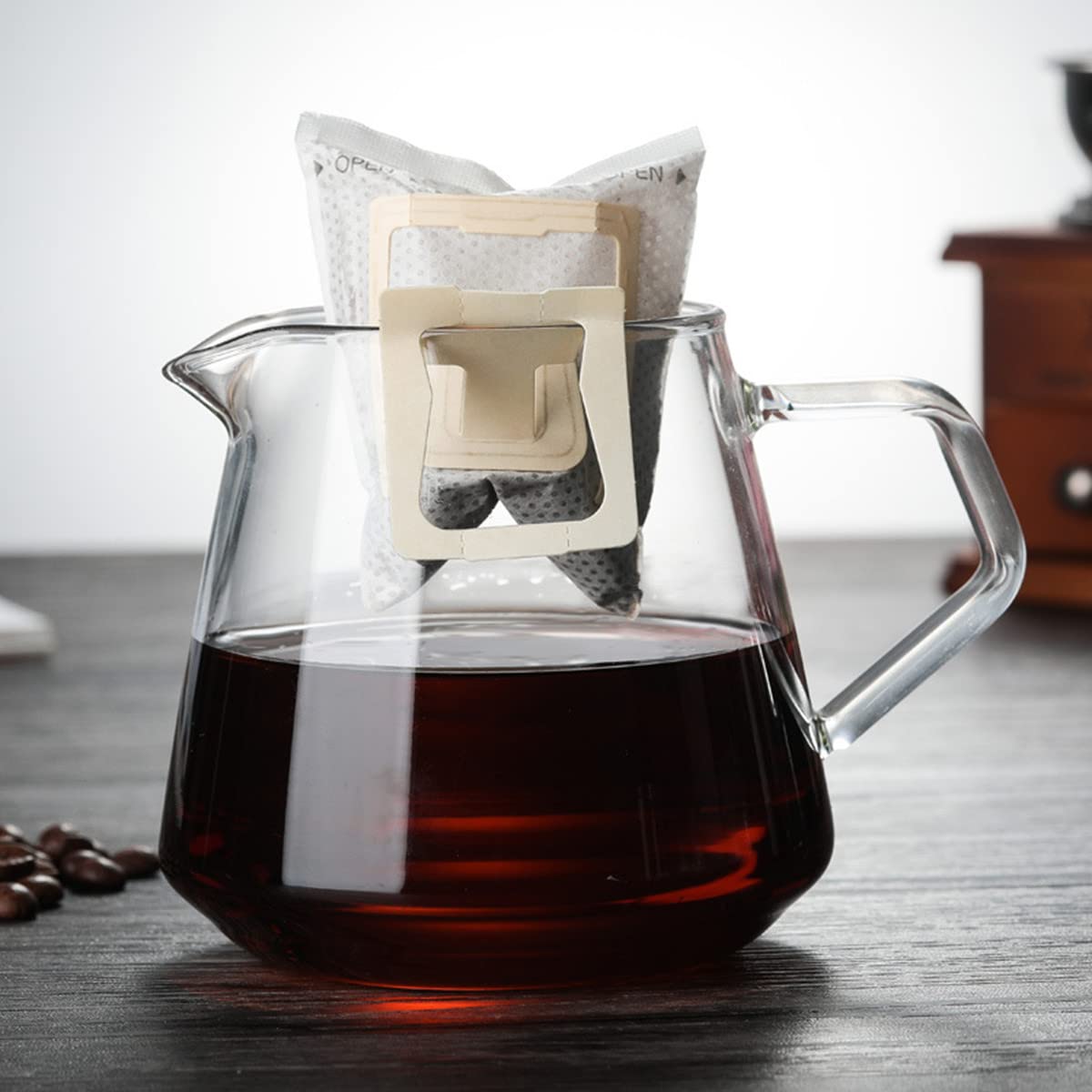 Premium Borosilicate Glass Coffee Server - 650ml/22oz Heat-Resistant Carafe for Brewing Coffee, Tea & Milk - Perfect for Home, Office & Cafe Use