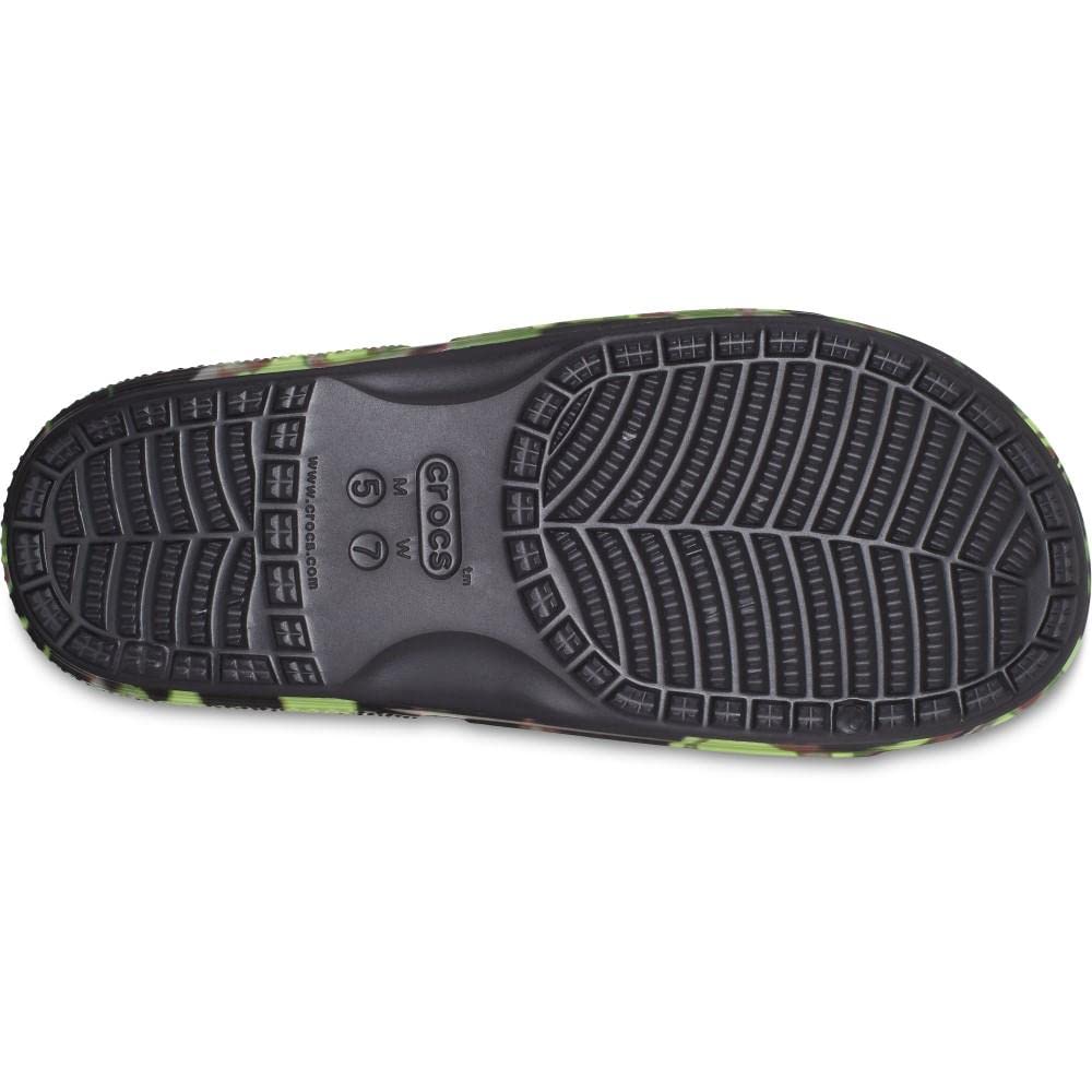 Crocs Unisex-Adult Classic Spray Camo Slide Sandals - Comfortable Waterproof Slip-On Shoes for Men & Women - Perfect for Beach, Pool, and Outdoor Activities