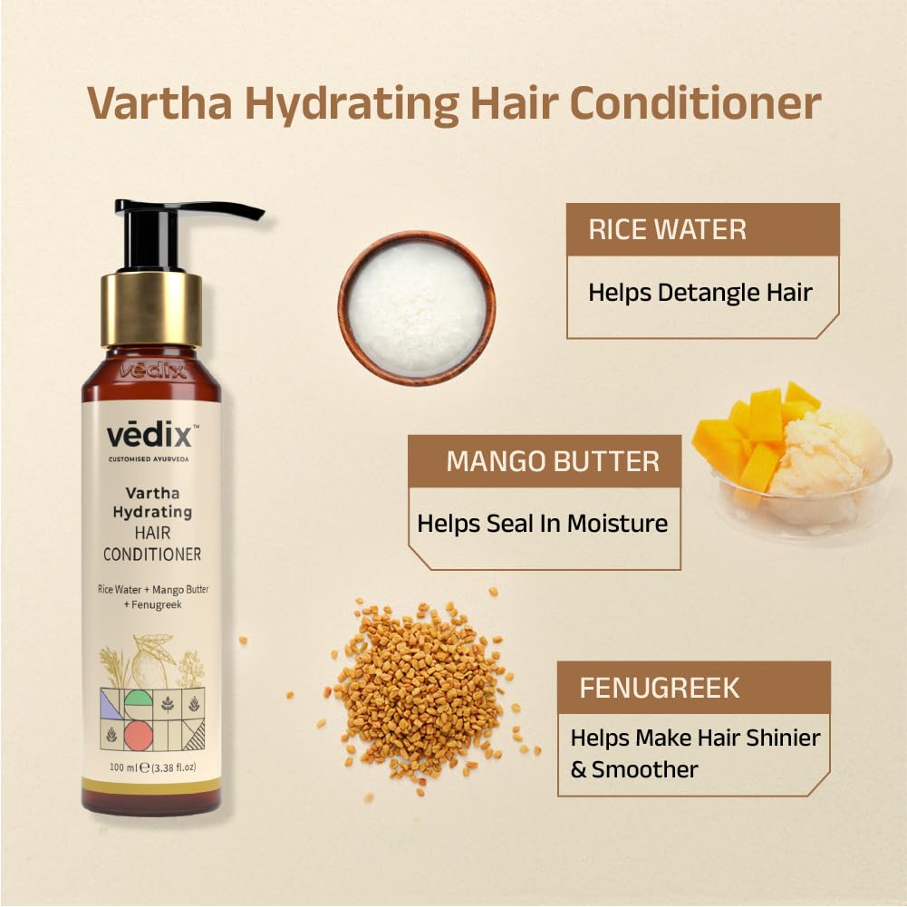Vedix Ayurvedic Hair Growth Kit - 5 Product Set for Normal, Dry Scalp & Wavy Hair | Natural Hair Oil, Shampoo, Serum, Mask & Conditioner | Promotes Healthy Hair Growth & Scalp Care | Perfect for Daily Hair Routine & Ayurvedic Treatment