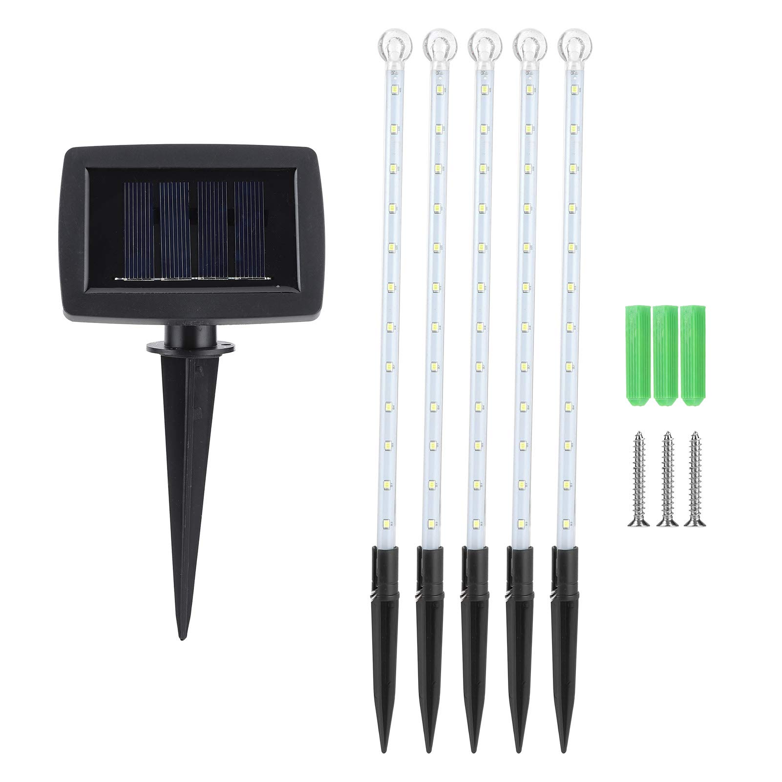 CHICIRIS 125LED Solar Powered Tube Lights - Adjustable Outdoor Solar Spot Lights for Pathway, Lawn, Courtyard & Garden | Waterproof Landscape Lighting for Yard, Wall & Pathway Decor | Perfect for Patio, Driveway & Backyard Illumination