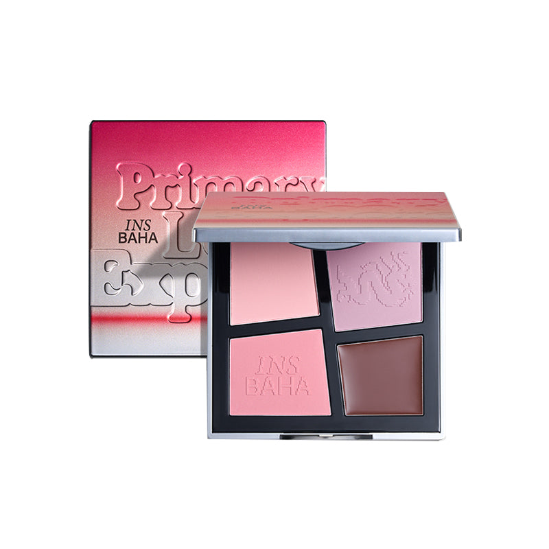 INSBAHA Primary Exploration Blush Palette - 6 Color Matte & Shimmer Makeup Set for Contouring, Highlighting & Everyday Wear | Perfect for Professional Makeup Artists & Beginners