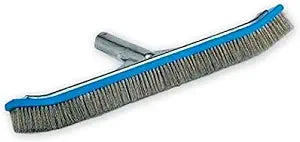 Pentair 18-Inch Aluminum Back Pool Brush with Stainless Steel Bristles - Heavy Duty Swimming Pool Cleaning Tool for Concrete, Vinyl & Fiberglass Pools